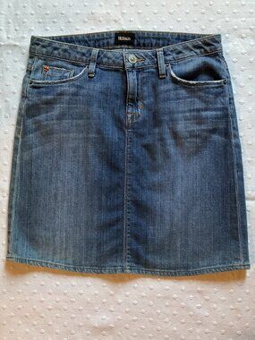 Hudson Women’s Hailey Short Denim Jean Skirt, Blue, Sz 28